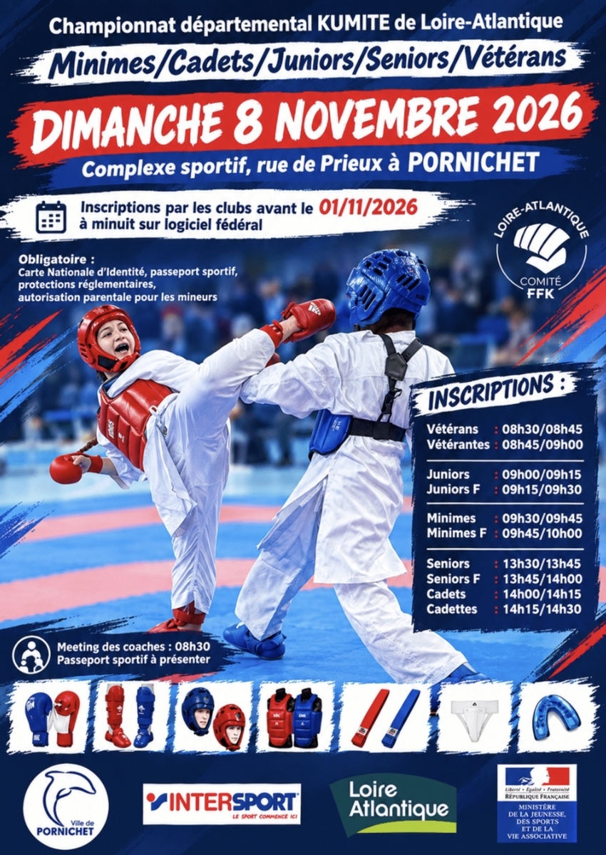 Championnat départemental Kumité MCJSV( Pornichet)